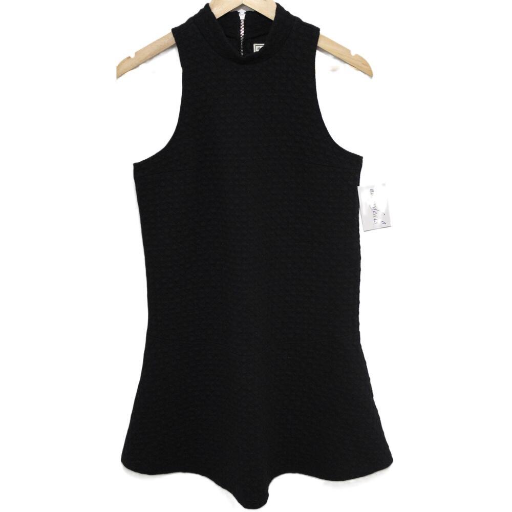 Womens Abercrombie & Fitch Black High Neckline Textured Dress Size Medium M